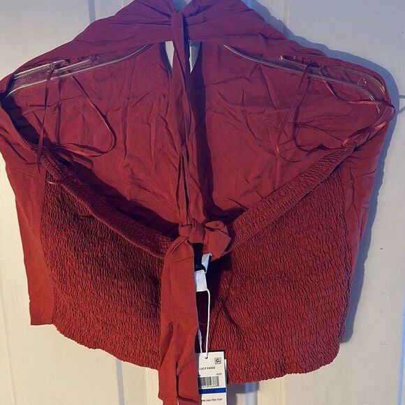 Lucy Paris Women's Nadine Patchwork Halter Top - Rust - Picture 3 of 3